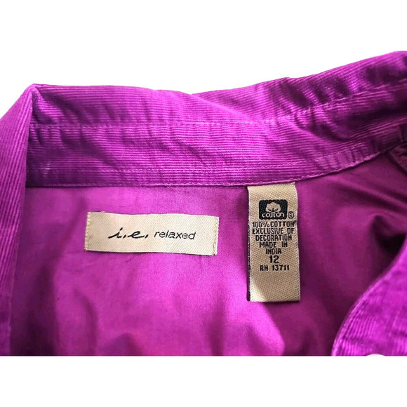 i.e Relaxed Vintage Purple Cowgirl Shirt Cottagecore Floral Crochet Western 12. - Picture 7 of 9